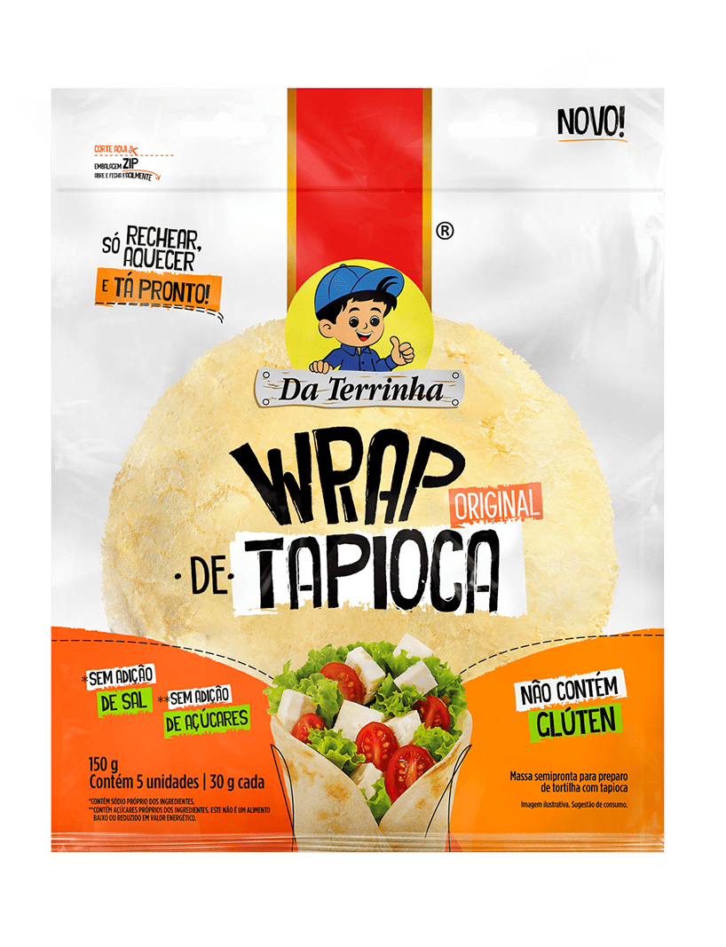 Original Da Terrinha Tapioca Wrap Packaging